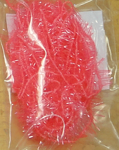Arctic Ice CLEAR Fly Tying Tinsel Chenille Hot Pink