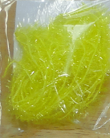 Arctic Ice CLEAR Fly Tying Tinsel Chenille Hot Yellow