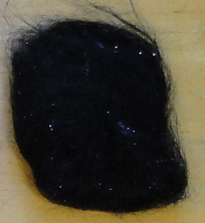 Big Game Dubbing - Mohair long fiber streamer dubbing - Black 1