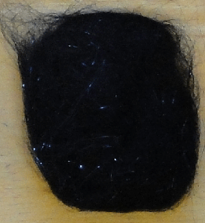 Big Game Dubbing - Mohair long fiber streamer dubbing - Black 2
