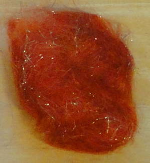 Big Game Dubbing - Mohair long fiber streamer dubbing - Dirty Orange