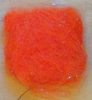 Big Game Dubbing - Mohair long fiber streamer dubbing - Hot Orange