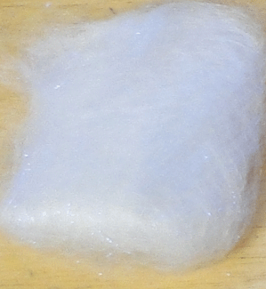 Big Game Dubbing - Mohair long fiber streamer dubbing - White