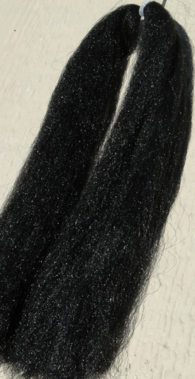 Congo PLUS Synthetic Fly Tying Hair- Pike-Musky-Bass Black