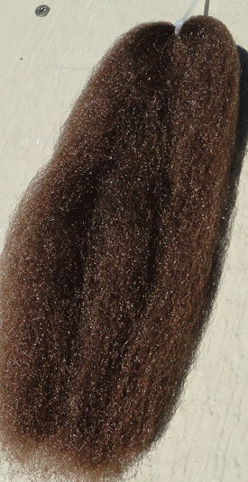 Congo PLUS Synthetic Fly Tying Hair- Pike-Musky-Bass Brown