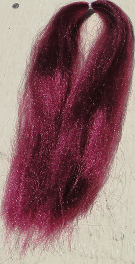 Congo PLUS Synthetic Fly Tying Hair- Pike-Musky-Bass Red Claret