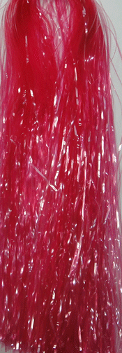 Fish Flash Clear and Clear Colors Fly Tying Tinsel Bright Red