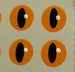 Frawg Eyes - Flat Orange - Fly Tying Eyes