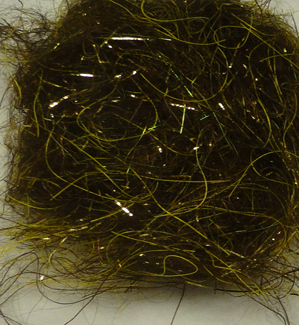 NK Dubbing - Long Fiber Tinsel Streamer Dubbing - Fly Tyers Dungeon - Big Horn Brown