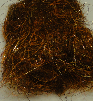 NK Dubbing - Long Fiber Tinsel Streamer Dubbing - Fly Tyers Dungeon - Big Trout Brown