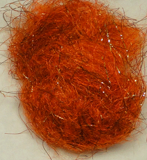 NK Dubbing - Long Fiber Tinsel Streamer Dubbing - Fly Tyers Dungeon - Big Trout Orange
