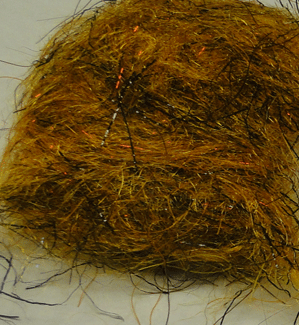 NK Dubbing - Long Fiber Tinsel Streamer Dubbing - Fly Tyers Dungeon - Dungeon Gold