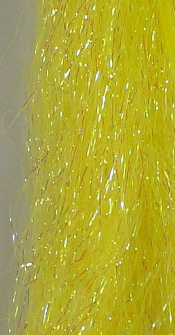 Pearl Web Fly Tying Material Hot Yellow
