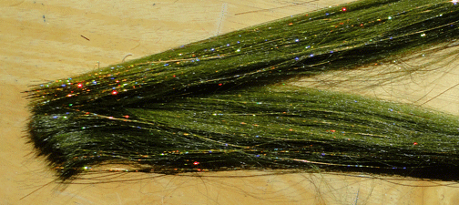 Big Game Hair Tinsel Blends Fly Tying Baifish Olive