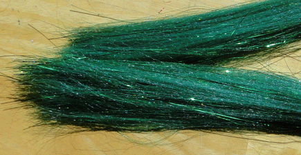 Big Game Hair Tinsel Blends Fly Tying Deep Minnow Green