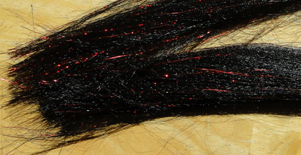 Big Game Hair Tinsel Blends Fly Tying Midnight Red